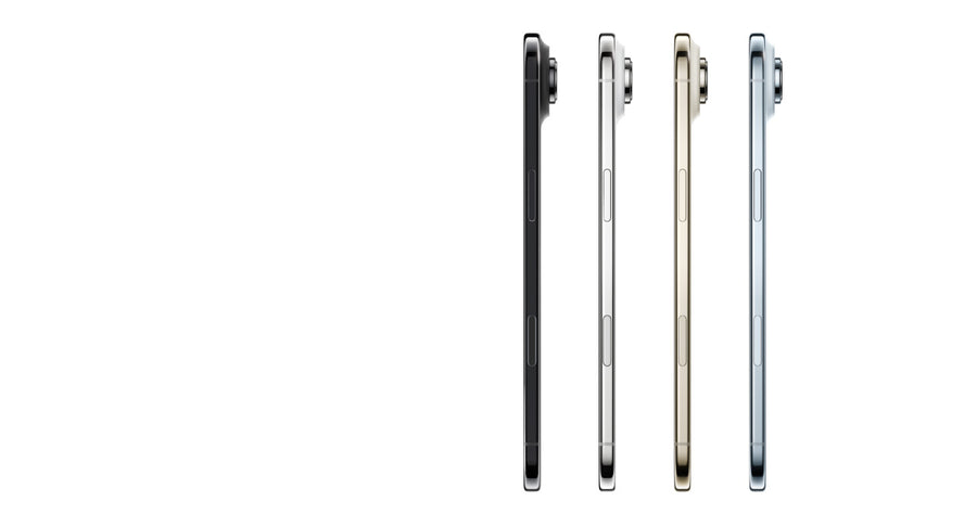 Apple iPhone 17 Air cores Azul-céu Dourado-claro Branco-nuvem Preto-espacial Intecstore
